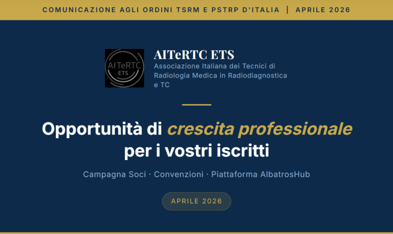 Comunicazione agli Ordini TSRM e PSTRP d’Italia  |  Aprile 2026