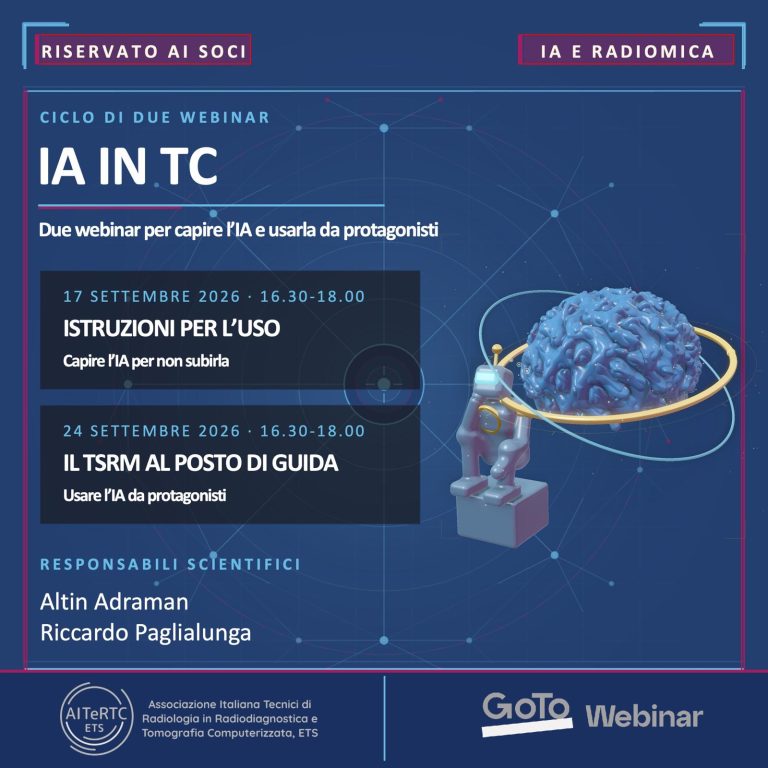 Doppio appuntamento Webinar “IA in Tomografia Computerizzata”