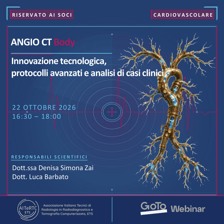 Corso Angio TC: Body & Arti Inferiori – Innovazione Tecnologica, Protocolli Avanzati e Analisi di Casi Clinici