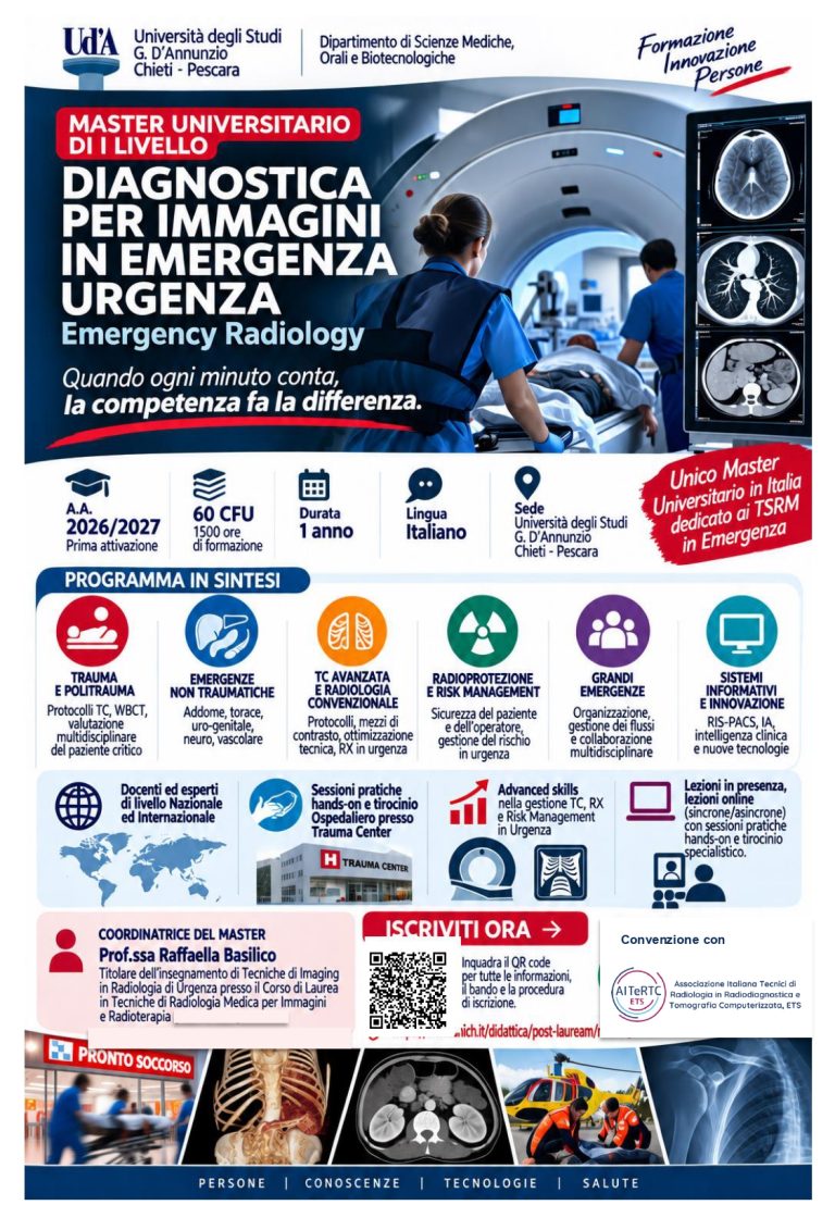 Attivazione del Master in Diagnostica per Immagini in Emergenza Urgenza